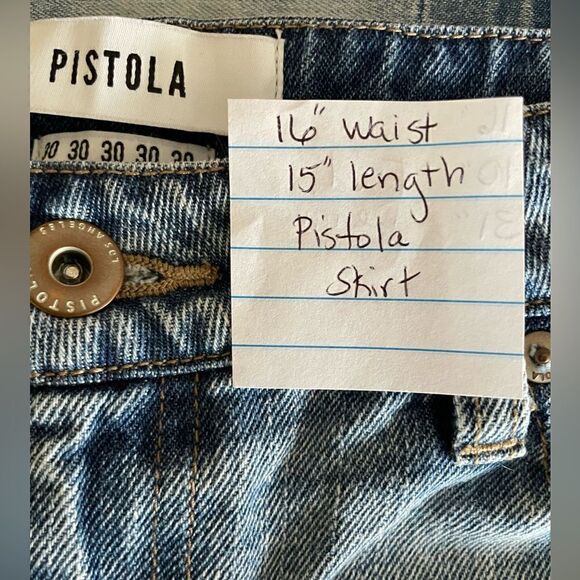 Pistola Sierra Distressed Jean Skirt Size 10/30 - Picture 9 of 9